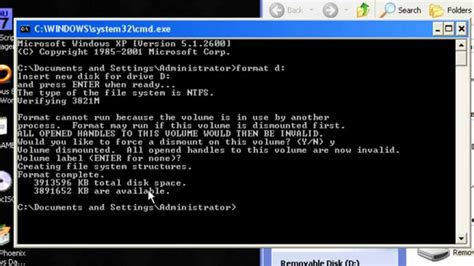 How To Format Usb Flash Drive In Cmd Youtube