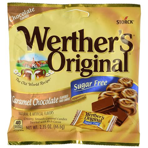 Werthers Original Caramel Chocolate Sugar Free Hard Candies 235 Oz By