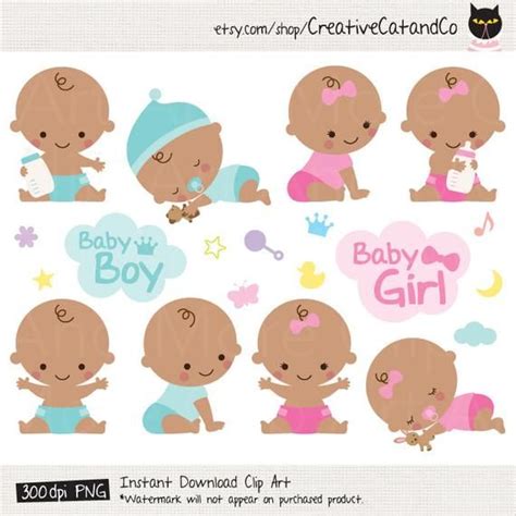 African American Baby Clipart Black Baby Clipart Black Baby Shower Clip