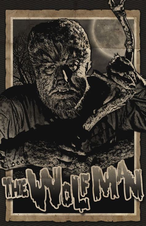 Universal Classic Monsters Poster Art The Wolfman By Gottenlore Deviantart Monster