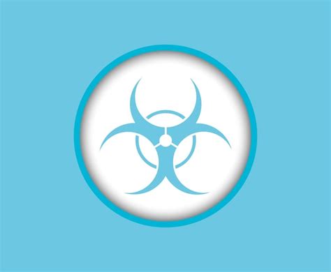 Premium Vector Blue Color Biohazard Sign Icon