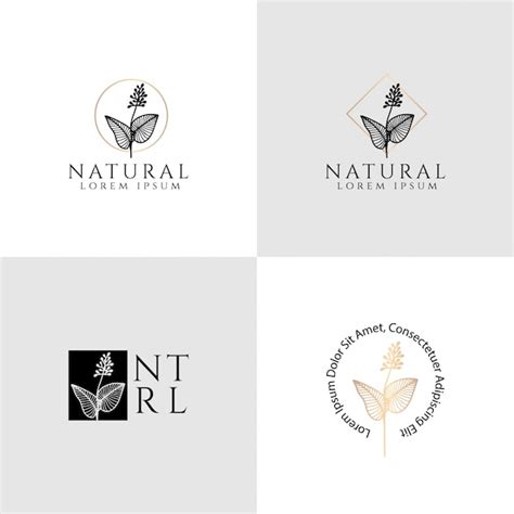 Premium Vector Feminine Floral Logo Editable Template Collections