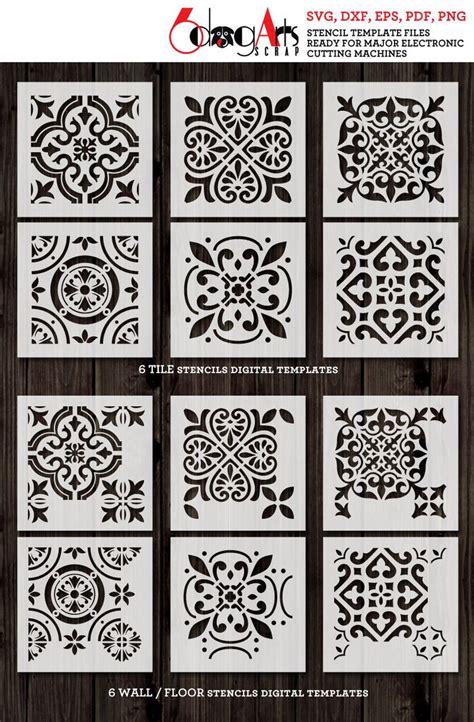 High Quality Assurance 12 Tile Wall Floor Cookie Stencil Digital