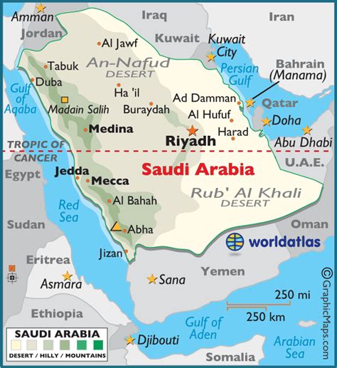 Saudi Arabia Maps And Facts Map Saudi Arabia Middle East Map