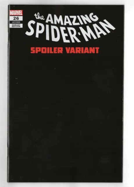 Amazing Spider Man 26 Gary Frank Spoiler Variant Comic 1st Prt See