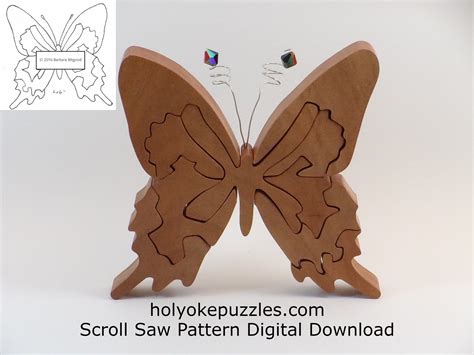 Butterfly Puzzle Patterns Pdf Png Svg Etsy Scroll Saw Scroll Saw