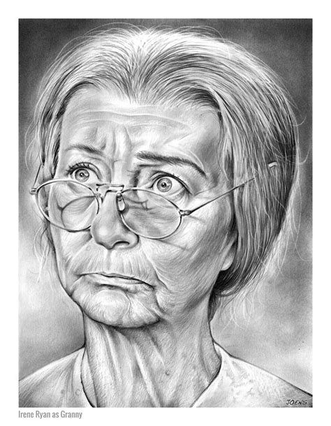 Granny Drawing By Greg Joens Pixels Merch