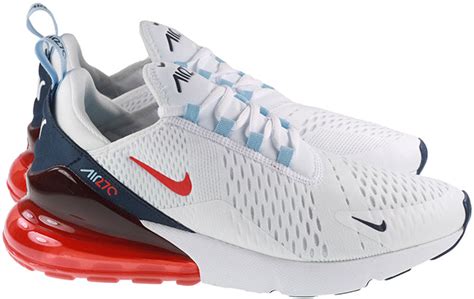 Nike Mens Shoes Air Max 270 White Chile Red Midnight Navy Landau Store