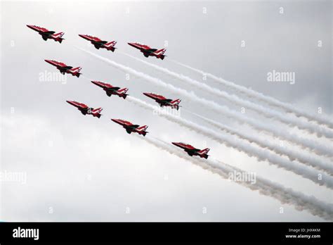 The Red Arrows Royal Air Force Aerobatic Team Stock Photo Alamy