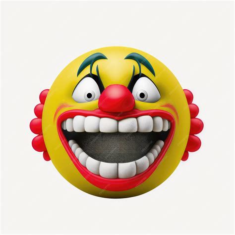 Premium Ai Image Expressive Emoticon Face Clown Emoji