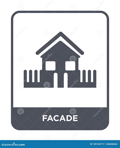 Facade Icon In Trendy Design Style Facade Icon Isolated On White