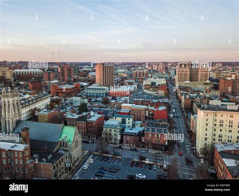 Aerial Of Downtown Baltimore Maryland From The Mount Vernon Place