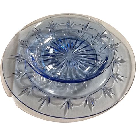 Avon American Blue Classic Glass Plate And Bowl By Fostoria Glass Plates Plates Plates And Bowls