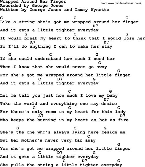 Wrapped Around Her Finger By George Jones Counrty Song Lyrics And Chords