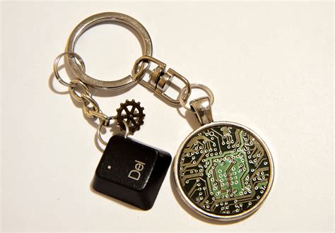 Cool Keychains Circuit Board Art Modern Keychain Geek Keychain Etsy