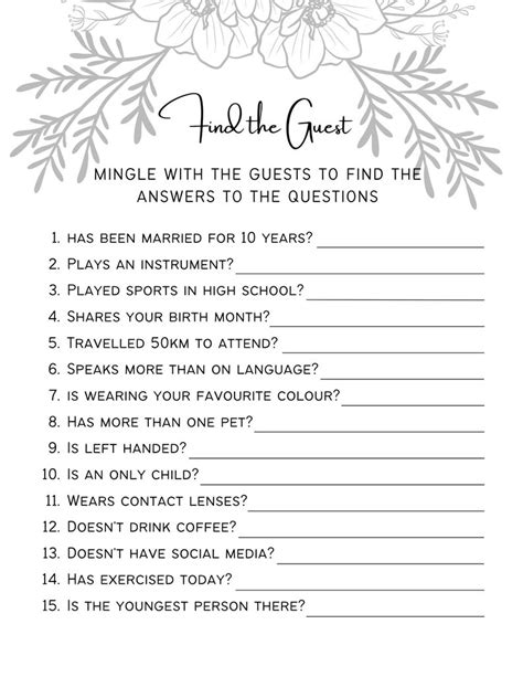 Bridal Shower Games Printable Bridal Shower Games Wedding Etsy