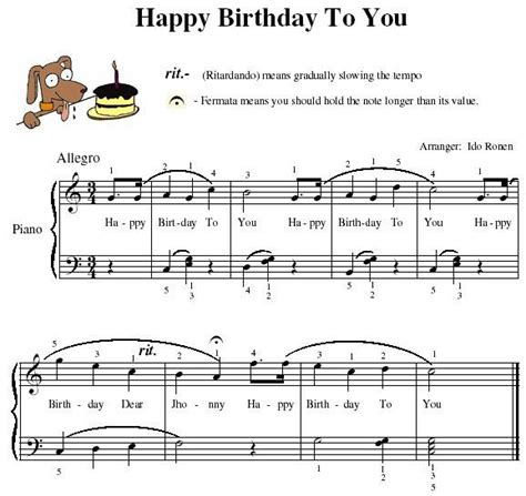 Happy birthday was written by 2 sisters from kentucky named mildred and patty hill. What are the piano notes for playing 'Happy birthday'? - Quora