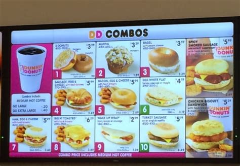 14 things you need to know about dunkin' donuts. Rest of the combo menu (as of 9/2014) | Yelp