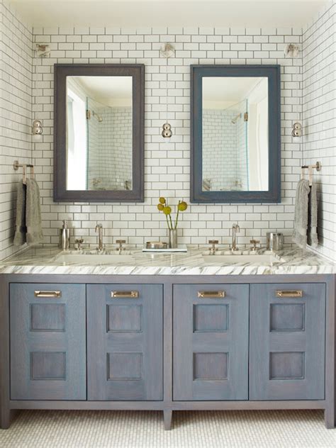 If you have a bathroom with small space, you. Blue Bathroom Cabinets - Transitional - bathroom - Mark ...