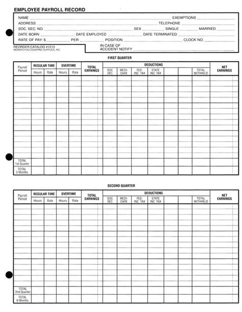 Employee Payroll Ledger Template Bookkeeping Templates Bookkeeping