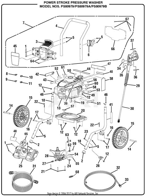 Homelite PS80979B Pressure Washer Mfg No 100979224 Parts Diagram For
