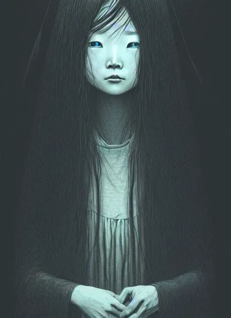 Portrait Of Sadako Of The Ring Desaturated Colors Stable Diffusion Openart