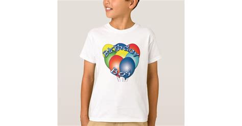 Birthday Boy Balloons T Shirt Zazzle
