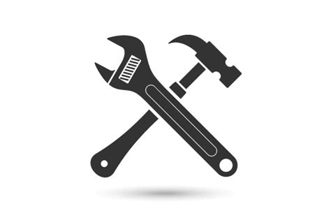 wrench and hammer vector graphic by hartgraphic · creative fabrica