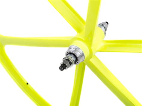 Teny Front Wheel 6 Spoke Neon Yellow Brick Lane Bikes The Official