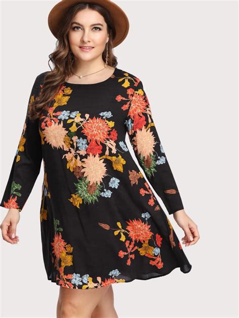 Plus Size Floral Mini Dress Boho Buys
