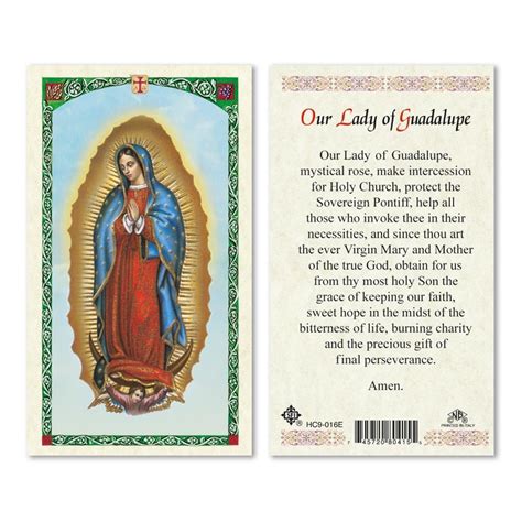 Our Lady Of Guadalupe Prayer To Our Lady Of Guad 25pkg San Francis