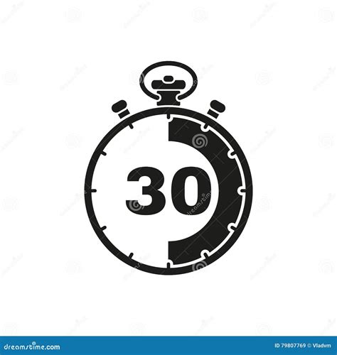Los 30 Segundos Icono Del Cronómetro De Los Minutos Reloj Y Reloj
