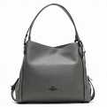 COACH Edie 31 Heather Grey Pebbled Leather Shoulder Bag in Gray | Lyst