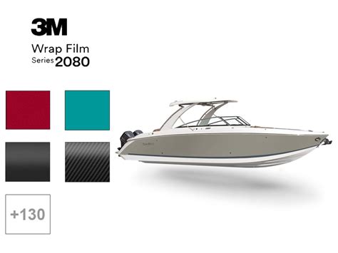 Spiral Boat Wrap Kit 3m Cast Vinyl Graphic Decal 6 Sizes Available Grey