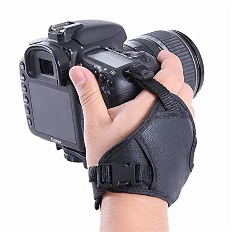 1pcs New Camera Black Leather Soft Wrist Straphand Grip For Canon