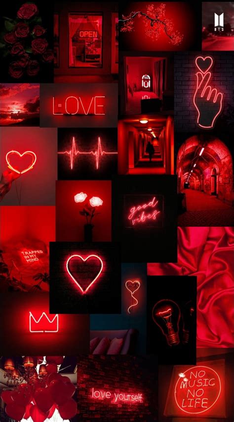 720p Free Download Red Asthetic Black Neon Red Love Red Vibes