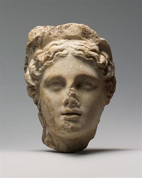 Marble Head Of A Woman Wearing A Diadem 1st Or 2nd Century Ad Roman
