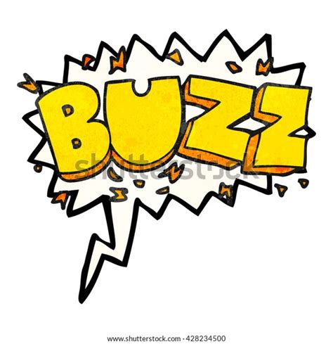 Freehand Speech Bubble Textured Cartoon Buzz Stock Vector Royalty Free