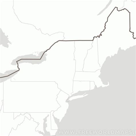 Free Printable Northeast Map