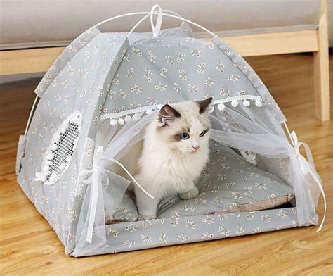 Foldable Princess Cat Bed In 2021 Cat Bed Basket Dog Bed Modern Cat