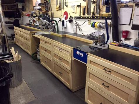 Custom Work Bench With Built In Kreg Jig And Miter Station Workbench