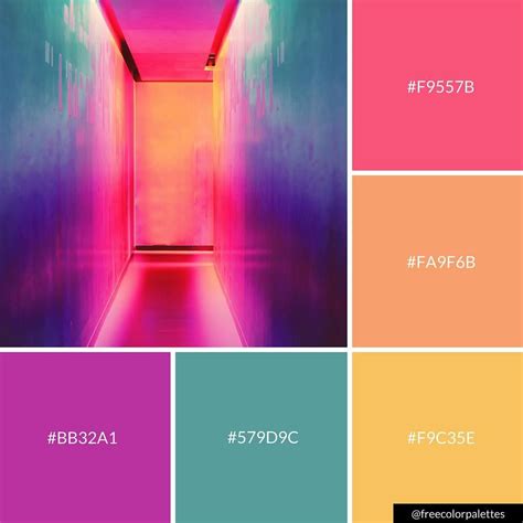Neon Rainbow Color Palette Inspiration Digital Art Palette And Brand Color Palette Neon