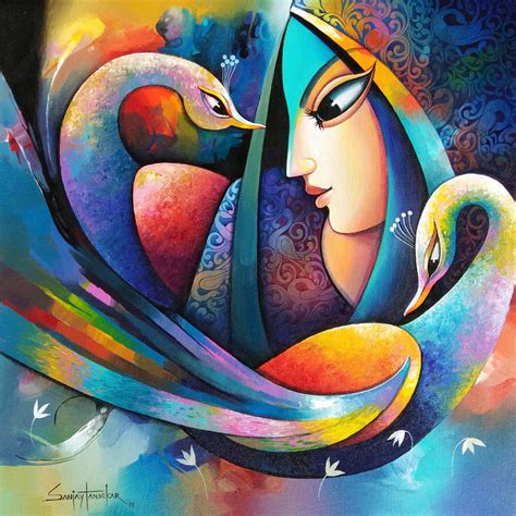 Buy Painting Affection 2 Artwork No 16015 By Indian Artist Sanjay Tandekar
