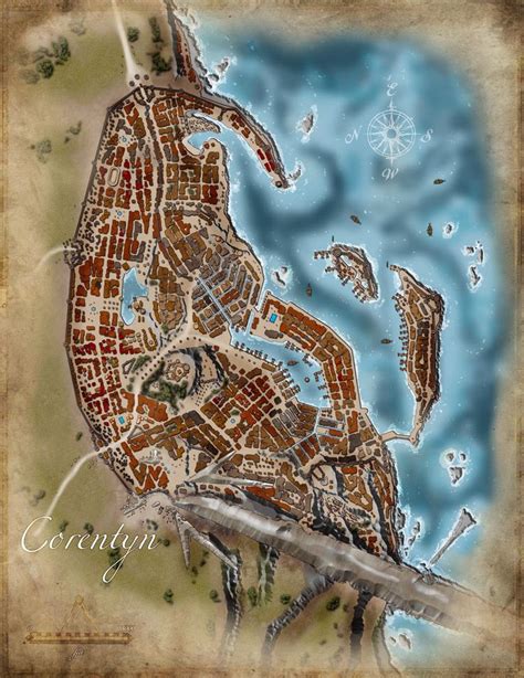 Town Corentyn Harbor Towns Dandd Maps Doomed Gallery Fantasy