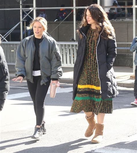 Hilary Duff And Sutton Foster On The Set Of Younger In New York 0311