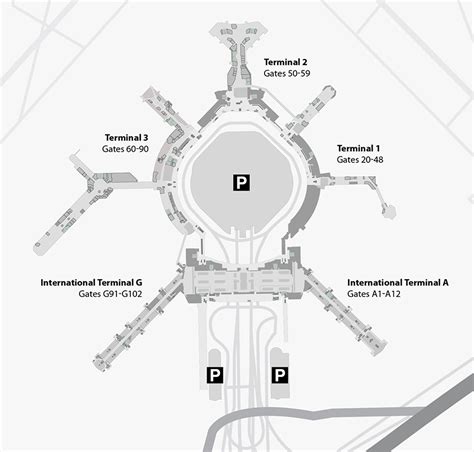 San Francisco Airport Map Sfo Printable Terminal Maps Shops Food