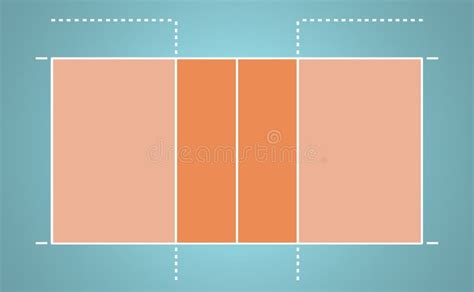 Aerial Top View Of Volleyball Court Stock Illustration Illustration