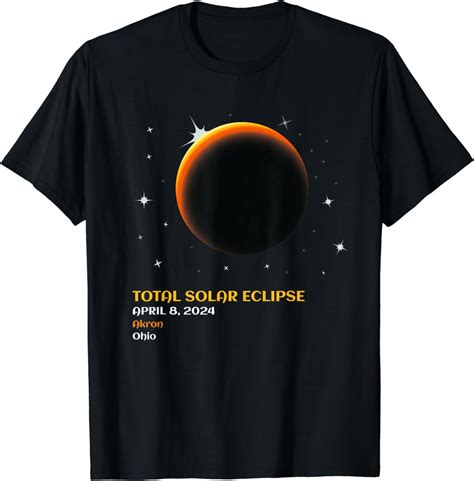 Akron, Ohio OH Total Solar Eclipse April 8, 2024 T-Shirt - Walmart.com
