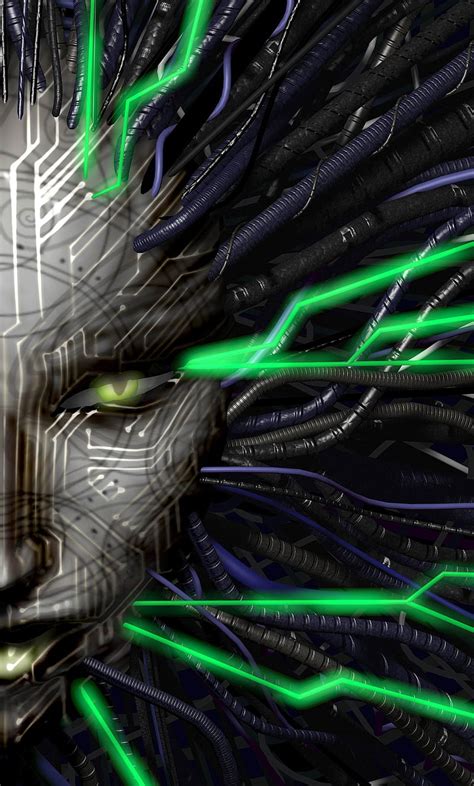 System Shock 2 Cyberpunk Fiction Game Robot Science Shodan Hd