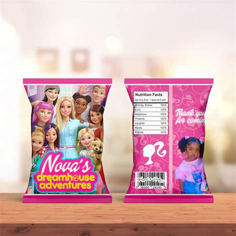 Barbie Dreamhouse Adventures Inspired Custom Chip Bag Favor Etsy
